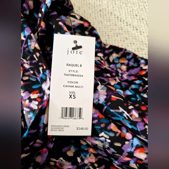 NWT JOIE Women's Multicolor Floral Top Size:XS